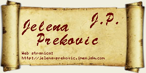 Jelena Preković vizit kartica